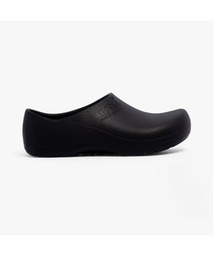 Birkenstock Professional PROFI-BIRKI PU Unisex Adults Clogs Black

 Upper Material: Polyurethane

Lining Material: Fabric

Sole Material: PU

Closure/Fastening: Slip-On

Features: Breathable,Machine Washable

Heel Type: Wedge

Toe Shape: Round

Shoe Width: Regular

Item Weight: 0.5 KG

Heel Height: Low (2.5-4.9cm)

Sandal Style: Clog

Safety Features: Fuel/Oil Resistant Sole

Gift Boxed: No
Product Code: 1027182