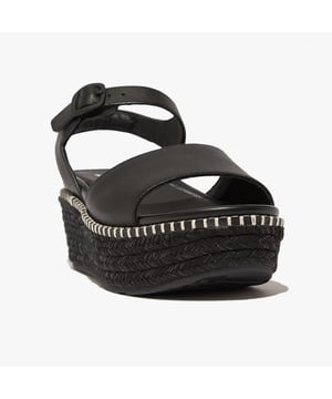 FitFlop ELOISE BACK STRAP Womens Espadrille Black

 Upper Material: Leather

Lining Material: Synthetic

Sole Material: Rubber

Closure/Fastening: Buckle

Features: Comfort,Breathable

Heel Type: Platform

Shoe Width: Regular

Item Weight: 1 KG

Heel Height: Medium (5-7.4cm)

Sandal Style: Sandals

Gift Boxed: No
Product Code: HS5-001