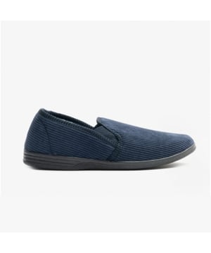Jo &amp; Joe Jo &amp; Joe WILLIAM Mens Full Slippers Navy

 Upper Material: Fabric

Lining Material: Cotton

Sole Material: Synthetic

Closure/Fastening: Slip-On

Features: Lightweight

Toe Shape: Round

Shoe Width: Regular

Item Weight: 0.6 KG

Heel Height: Flat (Under 2.5cm)

Shoe Shaft Height: Low Top

Slipper Style: Full Slipper

Gift Boxed: No
Product Code: WILLIAM/NVY