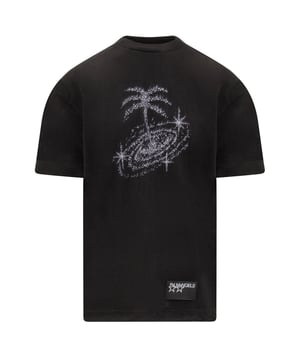 Ervaar tijdloze stijl en comfort met het Palm Angels-logo! Dit item heeft een klassiek ontwerp en is perfect voor dagelijks gebruik. Blijf warm en stijlvol en maak een statement met het iconische boxlogo. Geef je garderobe een boost met dit must-have-stuk!, Logo op de borst, Palm Angels Small Box-logo linksonder op de voorkant, 100% katoen, Made in Italy, Ronde hals, Zwart T-shirt