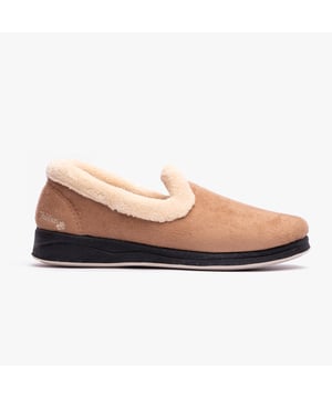 Padders Padders REPOSE Womens (EE Fit) Full Slippers Camel

 Upper Material: Textile

Lining Material: Textile

Sole Material: Rubber

Closure/Fastening: Slip-On

Features: Comfort,Warm Lining,Memory Foam

Toe Shape: Round

Shoe Width: Extra Wide

Item Weight: 0.5 KG

Heel Height: Flat (Under 2.5cm)

Shoe Shaft Height: Low Top

Slipper Style: Full Slipper

Gift Boxed: No
Product Code: 406/22