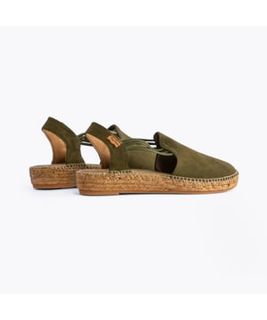 Toni Pons TER Ladies Vegan Wedge Espadrilles Khaki

 Upper Material: Textile

Lining Material: Textile

Sole Material: Rubber

Closure/Fastening: Slip-On

Features: Lightweight,Comfort,Breathable

Heel Type: Wedge

Toe Shape: Round

Shoe Width: Regular

Item Weight: 0.5 KG

Heel Height: Low (2.5-4.9cm)

Sandal Style: Sandals

Gift Boxed: No
Product Code: TER-KHAKI