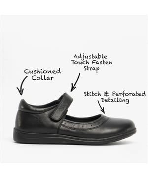 Roamers ELSA Girls Leather Touch Fasten Mary Jane Shoes Black

 Upper Material: Leather

Closure/Fastening: Touch Fasten

Features: Comfort

Toe Shape: Round

Shoe Width: Regular

Item Weight: 0.4 KG

Heel Height: Flat (Under 2.5cm)

Shoe Style: Mary Jane

Gift Boxed: No
Product Code: G859A