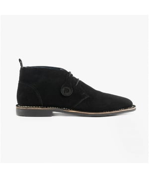 Popps Popps VESPA Unisex Desert Boots Black

 Upper Material: Suede

Lining Material: Synthetic

Sole Material: Synthetic

Closure/Fastening: Lace-Up

Features: Comfort,Breathable

Toe Shape: Round

Shoe Width: Regular

Item Weight: 0.8 KG

Heel Height: Flat (Under 2.5cm)

Shoe Shaft Height: Ankle

Boot Style: Desert Boots

Gift Boxed: No
Product Code: VESPA-BLK