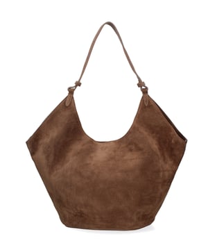 Damesschoudertas zonder sluiting. Binnenzakken met clutch. afwezige externe zakken. ontbrekende schouderband. met leren handvat. een binnencompartiment.  extern materiaal. Ongevoerd interieur. Afmetingen: 27x38x21,5 cm. Gemaakt in Italië