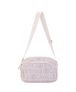 Bolso bandolera para mujer. El cierre es con cremallera. Los bolsillos internos son uno con cremallera y otro abierto. Los bolsillos externos son dos delanteros con cremallera y uno trasero con cremallera. La bandolera es ajustable en tela. Falta el mango. Hay un compartimento interno. El material exterior es ecopiel. Internamente es 100% Poliéster. Medidas: 18x27x11 cm. Producto de moda
