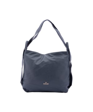 Bolso bandolera para mujer. El cierre es con cremallera. Los bolsillos internos son dos abiertos y uno con cremallera. Los bolsillos externos son uno en la espalda con cremallera. Falta la correa para el hombro. El mango es de ecopiel. Hay un compartimento interno. El material exterior es ecopiel. Internamente es 100% Poliéster. Medidas: 40x33x11 cm. Producto de moda