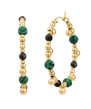 Do you like to wear special fashion jewelry that not everyone has? Then this gemstone necklace from the EAST/SIDE label is a must-have for your jewelry box! With its casual boho style, the necklace puts a smile on your face as soon as you put it on. Irregularly shaped stainless steel beads with 14-carat yellow gold plating alternate with multicolor tourmaline beads. Practical detail: An extension chain with a lobster clasp allows the length to be easily adjusted so that the chain sits perfectly in the décolleté. This accessory exudes Bollywood spirit and puts you in a really good mood!