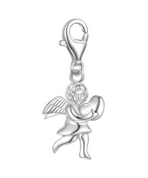 Small charms make your jewelry individual and tell your personal story. This pendant from the Rafaela Donata label enriches the story of fashionistas in love with a romantic facet: the detailed miniature angel brings a heart - a very special statement of love on the charm bracelet! The figurative symbol made of 925 sterling silver is refined with rhodium plating, which enhances the radiant silver shine and protects it from tarnishing. The practical lobster clasp allows you to quickly switch between different link chains and charm straps.