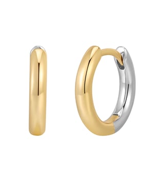 Women's hoop earrings made of sterling silver Bicolo