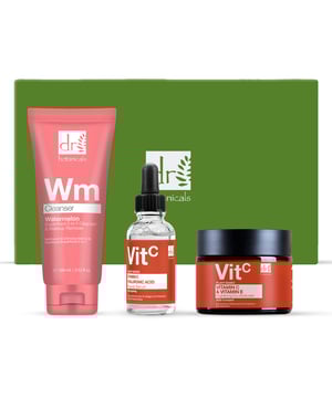 Introducing the Dr Botanicals Anti-Ageing Vitamin C Skincare Gift Set, a perfect choice for anyone looking to rejuvenate their skin while celebrating a special occasion. This beautifully curated set is packed with powerful ingredients like Sodium Ascorbyl Phosphate and Tocopheryl Acetate, known for their brightening and anti-ageing properties. Infused with natural extracts such as Watermelon Seed Oil and Tiare Flower Extract, this gift set not only nourishes the skin but also provides a delightful aromatic experience.

Ideal for birthdays, anniversaries, or any gifting event, the Dr Botanicals Anti-Ageing Vitamin C Skincare Gift Set offers a luxurious skincare routine that promotes a radiant complexion. Each product is formulated to hydrate, exfoliate, and protect the skin, making it an essential addition to anyone's beauty regimen. Treat your loved ones to the gift of glowing skin and confidence with this exceptional skincare collection.