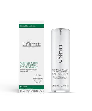 Our Wrinkle Killer Eye Treatment is a powerful formula that smooths fine lines and wrinkles, brightens the under-eye area, and contains the award-winning ingredient Syn-Ake. This hydrating treatment firms, lifts, and brightens the eye contour, giving you a more youthful and radiant appearance. Say goodbye to puffiness and dark under eyes with our effective eye treatment.
