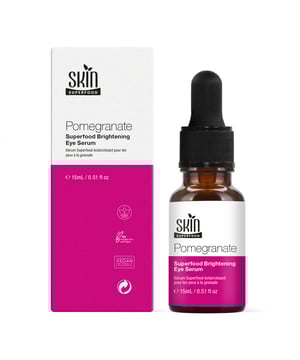 Our superfood eye serum is packed with antioxidant-rich Pomegranate and Raspberry Seed Oil to brighten, hydrate, and protect the delicate eye area. It reduces puffiness, dark circles, and fine lines, while Calendula Flower Extract defends against environmental pollutants. Refresh tired eyes on the go or apply at night for rested, bright under-eyes.