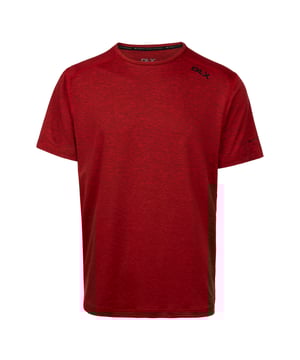 92% Polyester, 8% Elastane. Fabric: Knitted, Marl. Design: Stripe Detail. Neckline: Round Neck. Sleeve-Type: Short-Sleeved. Fabric Technology: Anti-Bacterial, DLX, Quick Dry. XXS: 33 in. XS: 35 in. S: 37 in. M: 40 in. L: 43 in. XL: 46 in. XXL: 48 in. 3XL: 50 in.