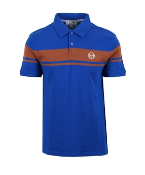 Sergio Tacchini Young Line Polo in Blue/Brown
Step onto the court, or simply embrace the iconic style, with the Sergio Tacchini Young Line Polo in the classic Blue/Brown colourway. This is no mere polo shirt; it's a piece of sporting history. Worn by legendary tennis titans of the 80s, John McEnroe and Vitas Gerulaitis, this polo embodies the spirit of a bygone era, where fierce competition met undeniable style. 
 
Whether you're a tennis enthusiast, a vintage fashion aficionado, or simply appreciate classic sportswear, the Sergio Tacchini Young Line Polo is a must-have addition to your wardrobe. Relive the glory days of McEnroe and Gerulaitis and make a statement with a piece of sporting legend.
 
Features

Iconic 80s Design: Directly inspired by the styles worn by tennis legends John McEnroe and Vitas Gerulaitis.
Crafted from 100% cotton pique for superior comfort and durability.
Ribbed Collar & Cuffs
2-Button Placket
Embroidered Sergio Tacchini Logo
Style code: STM14554