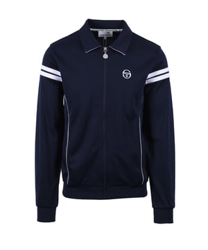 Sergio Tacchini Armando Track Top in Maritime Blue/White
Elevate your casual style with the Sergio Tacchini Armando Track Top in a striking Maritime Blue and White palette. This timeless piece breathes new life into a classic Sergio Tacchini design, making it the perfect addition to your loungewear and everyday wardrobe this season.
Crafted for comfort and a relaxed aesthetic, the Armando Track Top features a smooth, full-zip closure for easy layering and adaptable wear. 
 
Two convenient slip-side pockets offer practical storage for your essentials, while the iconic Sergio Tacchini embroidered branding on the left chest proudly displays your appreciation for heritage sportswear.
Whether you're relaxing at home, running errands, or meeting friends, the Armando Track Top delivers a stylish and comfortable look. The vibrant Maritime Blue and crisp White colourway ensures you'll stand out with a touch of retro-inspired flair.
 
Features

53% Polyester, 47% Cotton
Classic Design: A modern take on a vintage Sergio Tacchini silhouette.
Maritime Blue and White Colour
Full-Zip Closure
Dual Slip Side Pockets
Embroidered Sergio Tacchini Logo
Style code: STM12134