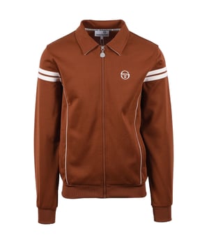 Sergio Tacchini Armando Track Top in Brown
Elevate your casual wardrobe with the Sergio Tacchini Armando Track Top in a sophisticated Mocha Bisque. This piece revives the iconic sportswear aesthetic that Sergio Tacchini is renowned for, delivering a blend of classic style and modern comfort. Perfect for laid-back days, weekend outings, or simply relaxing at home, this track top offers a refined yet relaxed look.
 
Crafted with a smooth, full-zip closure, the Armando Track Top provides easy layering and adjustable comfort. Two convenient slip-side pockets offer practical storage for your essentials. The subtle yet distinctive embroidered Sergio Tacchini logo on the left chest adds a touch of signature branding, showcasing your appreciation for timeless sportswear.
 
Features

53% Polyester, 47% Cotton
Classic Design: A modern take on a vintage Sergio Tacchini silhouette.
Rich Mocha Bisque Colour
Full-Zip Closure
Dual Slip Side Pockets
Embroidered Sergio Tacchini Logo
Style code: STM12134