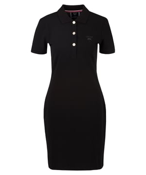 De 19v69 ITALIA *ADRIBEL TENNIS* polojurk combineert een klassieke polostijl met vrouwelijke elegantie. De polokraag met knoopsluiting en subtiele patches geven de jurk een sportieve touch, terwijl de stretchy katoenmix zorgt voor een hoog draagcomfort - perfect voor stijlvolle casual looks.