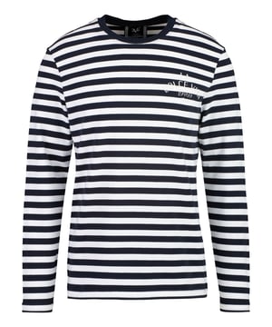 Das 19v69 ITALIA Herren-Langarmshirt *ORNELLO* besticht durch sein zeitloses Streifenmuster und hohen Tragekomfort. Der weiche Stoff mit Stretch-Anteil sorgt für eine optimale Passform, während der klassische Rundhalsausschnitt den Look abrundet – perfekt für lässige Freizeit-Outfits.