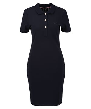 De 19v69 ITALIA *ADRIBEL TENNIS* polojurk combineert een klassieke polostijl met vrouwelijke elegantie. De polokraag met knoopsluiting en subtiele patches geven de jurk een sportieve touch, terwijl de stretchy katoenmix zorgt voor een hoog draagcomfort - perfect voor stijlvolle casual looks.