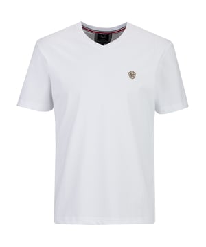 Das 19v69 ITALIA T-Shirt *TONI* überzeugt mit zeitloser Eleganz und hohem Tragekomfort. Der stilvolle V-Ausschnitt verleiht dem Shirt eine moderne Note, während der weiche Baumwollstoff für ein angenehmes Tragegefühl sorgt – perfekt für Freizeit und Alltag.