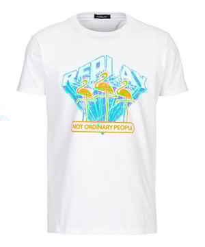 Das Replay T-Shirt vereint Komfort mit trendigem Design. Mit seinem klassischen Schnitt und markentypischen Details ist es vielseitig einsetzbar – perfekt für einen lässigen Alltagslook oder als Statement-Teil. Es bietet einen hohen Tragekomfort und passt zu nahezu jedem Outfit.