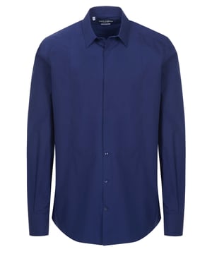 100% algodón; Camisa Dolce & Gabbana;  Modelo: G5EN2T FU5T9 05;  Mano de obra de alta calidad;  100% algodón suave;  Ligeramente ceñido al cuerpo;  Cuello Kent;  Tapeta con 8 botones;  puños combinados;  Colección de oro