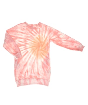 Vestido sudadera para niñas hecho de un suave y acolchado tejido, ideal para mantener el calor en días frescos.

Su diseño de corte holgado ofrece una gran libertad de movimiento, asegurando comodidad durante todo el día.

Cuenta con mangas largas rematadas con puños acanalados que se ajustan suavemente a las muñecas, y un clásico escote redondo que añade un toque casual.

El dobladillo recto completa este estilo versátil, perfecto para el uso diario o para crear un look relajado en cualquier ocasión.  
Composición: 77% Algodón, 23% Poliéster  
Cuidado:  
- Lavar a máquina en frío en ciclo delicado.  
- Usar detergentes suaves.  
- Usar secadora a baja temperatura.  
- Planchar a baja temperatura.  
- No limpiar en seco.
