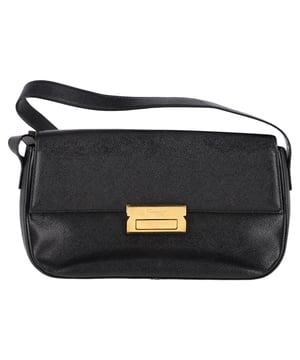 VINTAGE, RRP AS NEW
The Salvatore Ferragamo Logo Flap Shoulder Bag in black leather is the epitome of timeless elegance and luxurious craftsmanship. Made from premium black leather, this bag features the iconic Ferragamo logo on the front flap, adding a refined and sophisticated touch. The sleek design is complemented by a versatile shoulder strap, making it the perfect companion for both day and night. Whether you're heading to the office or out for an evening event, this bag brings an elevated sense of style and functionality.

Styling Tip:
Pair the Salvatore Ferragamo Logo Flap Shoulder Bag with a tailored blazer and dark jeans for a polished, smart-casual look. It also works beautifully with a little black dress for an effortlessly chic evening ensemble. The black leather ensures it pairs seamlessly with virtually any outfit, making it a versatile investment piece that enhances both everyday wear and more formal styles. Keep accessories minimal to let the bag's sleek design stand out.

Salvatore Ferragamo Logo Flap Shoulder Bag in Black Leather

Condition: Excellent
Signs of wear: No retail tag, No visible sign of wear., 
Packaging: Dust bag
Color: Black
Material: Leather | saffiano leather
Size: One Size | One Size
Measurements: Width: 70; Height: 160; Length: 280
SKU: NAPPUGBBA457161W