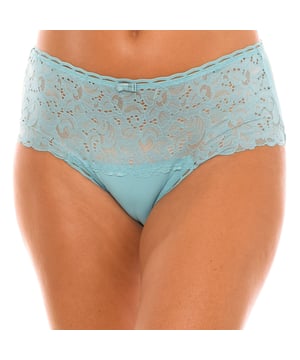 These high-waisted panties perfectly combine comfort, elegance and functionality, ideal for those looking for a garment that stylizes and adds a touch of sophistication.

 Characteristics:

 - High-waisted design provides a hugging fit and slims the figure.
 - Front decorated with delicate lace and openwork that adds femininity and distinction.
 - Back made of smooth fabric for a soft, mark-free finish under clothing.
 - Elastic waistband that guarantees all-day comfort without causing discomfort.
 - High-waisted panties perfect to wear under any garment, providing a balance between support and style.
 - Available in various colors and prints, adapting to your personal style.
 - High quality materials ensure durability and wear resistance.

 High-waisted panties ideal for women who value comfort and design, these high-waisted panties are the perfect choice for everyday or special occasions, ensuring a feeling of softness and elegance with every use.
 Composition: 84% Polyamide, 16% Elastane
 Care:
- Wash at max temperature. 40º.
 - Do not use bleach.
 - Do not use a dryer.
 - Do not iron.
 - Do not dry clean.