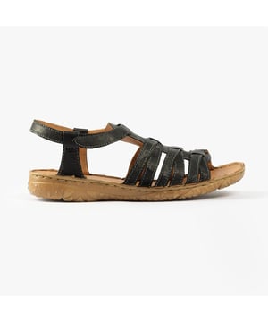 Josef Seibel IVY 02 Sandalias para Mujeres Negras

* Material Superior: Cuero
* Material del Forro: Cuero
* Material de la Suela: Goma
* Cierre/Sujeción: Velcro
* Características: Comodidad, Ligereza
* Ancho del Zapato: Regular
* Peso del Artículo: 0.5 KG
* Altura del Tacón: Plano (Menos de 2.5 cm)
* Estilo de Sandalia: Pescador
* Presentación en Caja de Regalo: No
* Código del Producto: 74102-160100