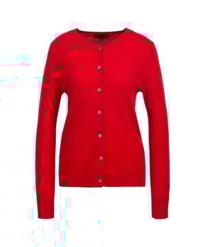 Der Kashmir Cardigan von DINE ‘N’ DANCE vereint Luxus und Komfort. Aus feinstem Kashmir gefertigt, bietet er ein unglaublich weiches Tragegefühl. Mit seinem eleganten Schnitt und zeitlosen Design passt er perfekt zu jedem Outfit und sorgt für stilvolle Wärme an kühlen Tagen. Ein echtes Must-Have!