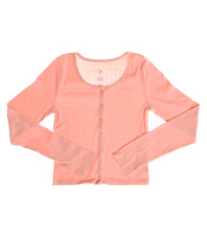 Girl's cardigan with a sweet and sophisticated design, ideal for adding a special touch to any outfit.

 Crafted from a soft, lightweight fabric, it features a delicate openwork dot pattern that adds texture and elegant style.

 The rounded neckline and front button closure allow it to be worn open or closed, adapting to different looks and occasions.

 Its slightly fitted and cropped cut makes it perfect for combining with jeans, skirts or dresses, achieving a balance between comfort and style in the daily life of little ones.
 Composition: 60% Cotton, 40% Polyester
 Care:
- Machine wash max. 30ºC.
 - Use similar colors in the wash.
 - Avoid the use of bleaches.
 - Dry at low temperature.
 - Iron at low temperature.
 - Do not dry clean.