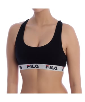 Dieser Sport-BH von Fila vereint Stil und Funktionalität und wurde entwickelt, um bei jeder körperlichen Aktivität oder im täglichen Gebrauch Halt und Komfort zu bieten.

 Details:

 - Racerback-Design mit überkreuztem Rücken.
 - Weiches und dehnbares Material.
 - Elastisches Unterband mit Fila-Logo.
 - Minimalistischer Stil in Schwarz.

 Ein praktischer und eleganter Sport-BH, perfekt für Frauen, die Halt, Komfort und Stil in einem Kleidungsstück suchen. Ideal für Workouts, Yoga oder als Teil eines lässigen Outfits.
 Komposition: 95% Baumwolle, 5% Elasthan
 Pflege:
Maschinenwäsche im Schonwaschgang mit kaltem Wasser.
 Verwenden Sie ein mildes Reinigungsmittel.
 An der Luft oder im Trockner bei niedriger Temperatur trocknen.
 Kein Bügeln.