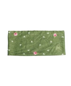 Buff Floral print headband, designed to combine style and comfort.

 Main features:

 - Made of light and soft fabric, ideal for keeping hair in place all day long.
 - Seamless tubular design.
 - Delicate floral print.
 - Breathable and quick-drying fabric, perfect for sports activities or casual wear.
 - One size, adaptable for adults and teenagers.
 - Printed Buff logo, as a symbol of quality and authenticity.

 A practical and versatile headband, perfect for sports activities, yoga or simply as an everyday fashion accessory.
 Measures: 9.7 X 23 cm
 Composition: 95% Polyester, 5% Elastane
 Care:
- Hand wash.
 - Do not use bleach or fabric softeners.
 - Do not use a dryer.
 - Do not iron.
