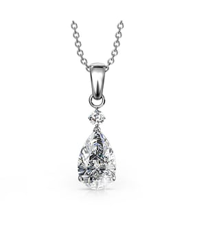 Samenstelling: Messing Afwerking: Rhodium geplateerd Steensoort: Oostenrijkse zirkoon Aantal stenen (st.): 2 Steenkleur: Kristal Kettinglengte (mm): 400 + 50