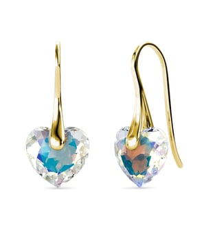Composición: Latón Acabado: Chapado en oro de 18 k Tipo de piedra: Cristal austriaco Número de piedras (piezas): 2 Color de la piedra: Blanco brillante Largo (mm): 22,85