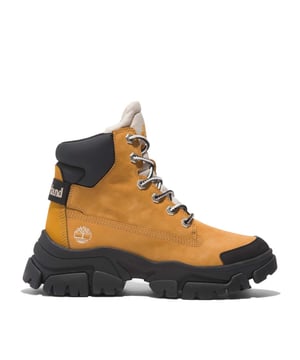 Timberland Adley Way High Top Lace-Up Trainers in wheat.- Nubuck leather and ReBOTL fabric upper.- Lace up fastening.- Block heel  platform toe.- Breathable OrthoLite footbed.- Standard fit.- EVA midsole.- Rubber sole.- Ref: A5XAV2311