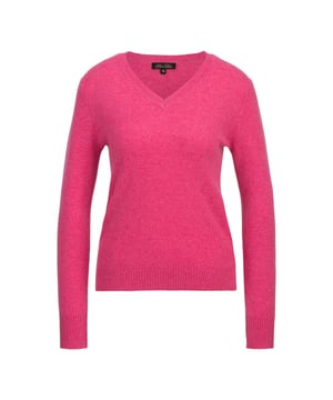 Der Kashmir V-Pullover von DINE 'N' DANCE vereint zeitlose Eleganz mit luxuriösem Tragekomfort. Aus hochwertigem Kashmir gefertigt, bietet er ein besonders weiches Gefühl auf der Haut. Der V-Ausschnitt sorgt für eine schmeichelhafte Passform und vielseitige Kombinationsmöglichkeiten – ideal für stilbewusste Looks.