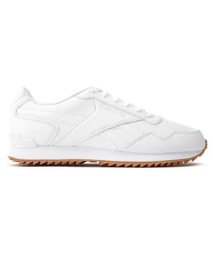 Glide through the day with confidence in these all-in-white Royal Glide Ripple trainers from Reebok. These lifestyle shoes take simplicity up a notch, using a crisp white upper for a sharp look. Speaking of sharp, the ripple outsole gives them a trail-inspired edge with every step whilst the Ortholite comfort footbed offers all day cushioning.