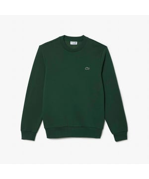 Men's Lacoste Organic Brushed Cotton Sweatshirt.- Classic fit, natural ease: Your wellbeing on a daily basis.- Low-cut neck: Sporty and contemporary.- Necktape in colours of Lacoste: Details that make you stand out.- Embroidered crocodile sewn onto chest: Lacoste excellence.- Brushed organic cotton fleece: Designed for you. And the environment. Material: 84% Cotton, 16% Polyester. Ref: SH9608SMI.