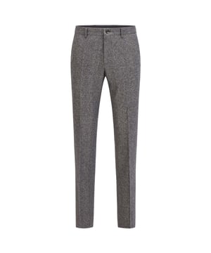 Mens BOSS H-Genius Trousers in grey.- Stretch- Heritage Slim-fit trousers- Contrast details on pockets- 62% wool  18% polyamide  10% silk  8% polyester  2% elastane.- Ref: 50460323-030