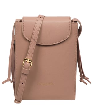 The 'Kiana' cross body phone bag from the Pure Luxuries Marylebone Collection is handcrafted from high-quality, genuine Nappa leather with a natural super-soft touch. The minimalistic fold-over top is secured by a gold-coloured magnetic press stud. This practical design is the perfect place to keep your phone safe and features a tassel design on the exterior. Lined with 100% cotton for a flawless finish and comes with a matching and adjustable slim leather strap with a maximum drop length of 65cm. The minimalist Pure Luxuries logo is embossed in gold foil for a beautifully simple finishing touch.