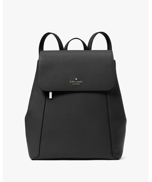 Lena Pebbled Leather Flap Backpack, Back Slip Pocket, Front Zip Pocket,  Length: 13.00 Cm,  Width: 38.00 Cm,  Height: 29.50 Cm