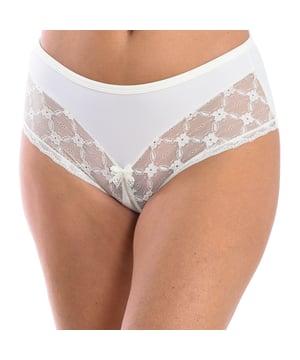 La Brigitte Culotte Panty con Encaje Frontal ofrece una combinación perfecta de elegancia y comodidad, ideal tanto para el uso diario como para ocasiones especiales.

Características:

- Encaje en la parte frontal.
- Corte culotte que proporciona una cobertura completa y favorecedora para el cuerpo.
- Materiales suaves y transpirables.
- Forro interior.
- Diseño versátil y funcional, adecuado tanto para el uso diario como para ocasiones especiales.
- Ajuste seguro y cómodo.

La Brigitte Culotte Panty con Encaje es ideal para mujeres que buscan una pieza de lencería cómoda, elegante y sofisticada, perfecta para cualquier ocasión que combine estilo, comodidad y practicidad.
Composición: 84% Poliamida, 14% Elastano, 2% Algodón
Cuidado:
Lavar a una temperatura máxima de 30º.
No planchar.
No usar blanqueador.
No usar secadora.
No lavar en seco.