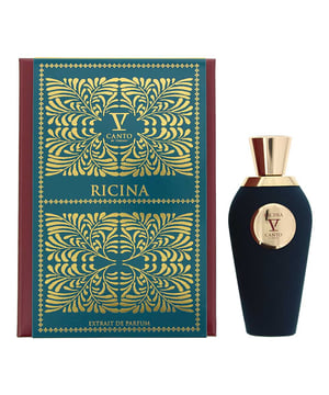 Ricina by V Canto is a Floral Woody Musk fragrance for both women and men, launched in 2018 and created by Paolo Terenzi. This scent opens with the fresh and fruity blend of Bergamot, Peach, Orange Oil, and Plum, creating a bright and inviting introduction. The heart is a beautifully balanced mix of Peony, Orange Blossom, Iris, and Jasmine, adding floral elegance and sophistication. As it settles, the fragrance reveals a rich, earthy base of Oakmoss, Agarwood (Oud), Patchouli, and Sandalwood, offering depth and warmth. A perfect unisex fragrance that combines freshness with complexity and sensuality.