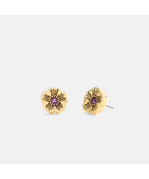 Tea Rose Stone Stud Earrings,  Length: 1.00 cm,  Height: 1.00 cm
