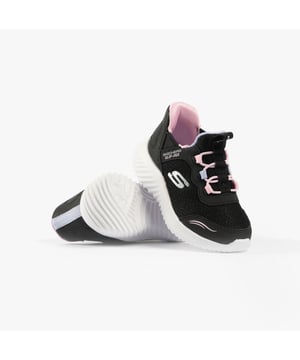 Skechers BOUNDER - SIMPLE CUTE Girls Trainers Black

  
 *   Upper Material: Synthetic/Mesh 
 *  Lining Material: Textile 
 *  Sole Material: Rubber 
 *  Closure/Fastening: Bungee Stretch Laces 
 *  Features: Comfort,Memory Foam 
 *  Toe Shape: Round 
 *  Shoe Width: Regular 
 *  Item Weight: 0.5 KG 
 *  Heel Height: Low (2.5-4.9cm) 
 *  Shoe Shaft Height: Low Top 
 *  Trainer Style: Casual 
 *  Gift Boxed: No  Product Code: 303585N/BLK