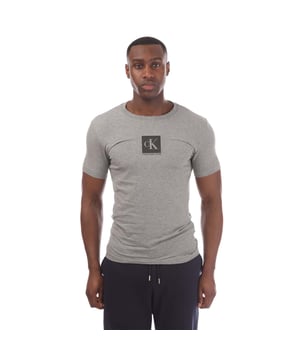 Mens Calvin Klein Monogram Logo T-Shirt in grey.- Ribbed crew neck.- Short sleeves.- Calvin Klein Jeans logo.- Regular fit.- 94% Cotton  6% Elastane.- Ref: J30J314755PF2