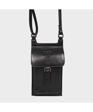 Introducing 'Myla', a lightweight and adjustable real leather phone crossbody bag. Perfect for a hands-free lifestyle, it features a tab over flap, a slip pocket and zip pocket for your essentials, and a convenient adjustable shoulder strap for comfortable carrying. Make everyday easier with 'Myla'.
Tab Over secured magnetic flap closure. Slip in pocket under the flap to slide in your essentials. One main compartment to fit in your mobile phone. 
Full length secured back zip pocket provides additional room to organise. Adjustable leather shoulder handles for a comfortable carry. Fittings Colour: Antique Brass. Composition: Body: 100% Genuine Leather. Lining: Polyester Mix.
DISCLAIMER : All pictures shown are for illustration purpose only. Actual product colour may vary due to different ambience lighting or the screen display settings. Size- W11.5cm x H21.5cm x D4.5cm.